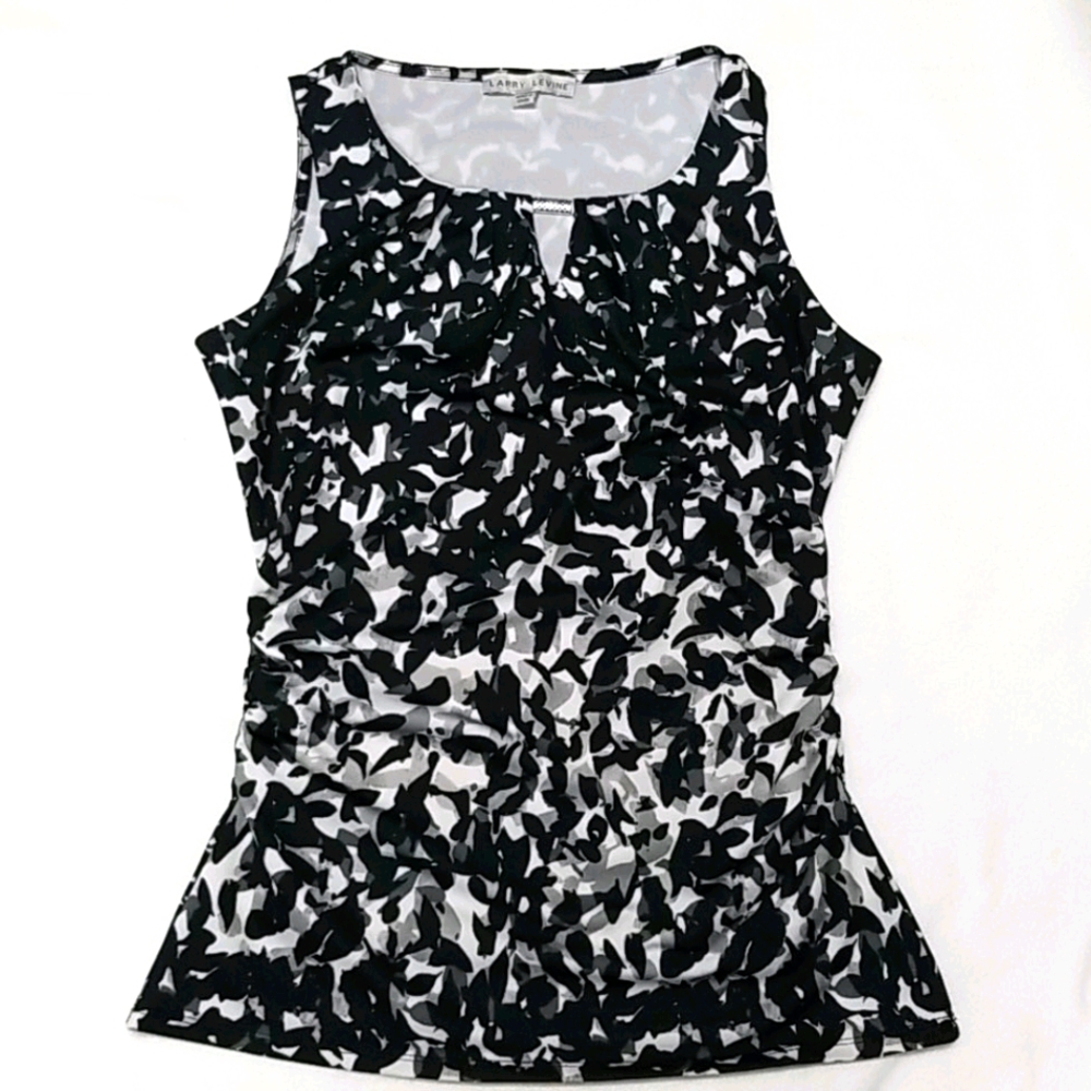 Larry Levine black/white sleeveless